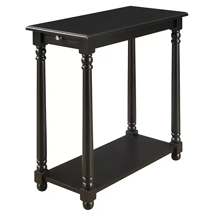 Kirklands Home Regent Wood Accent Table Black