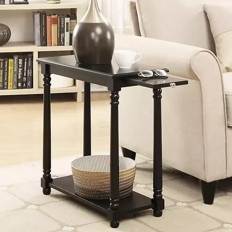 Kirklands Home Regent Wood Accent Table Black
