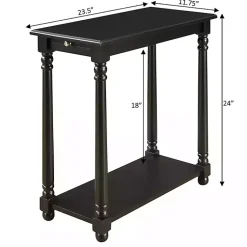 Kirklands Home Regent Wood Accent Table Black
