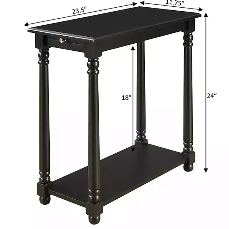Kirklands Home Regent Wood Accent Table Black