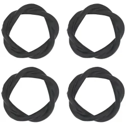 Kirklands Home Resin Twisted Napkin Rings, Set of 4 Black Clearance
