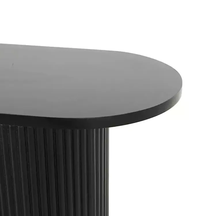 Kirklands Home Ribbed Pillars Console Table Black New