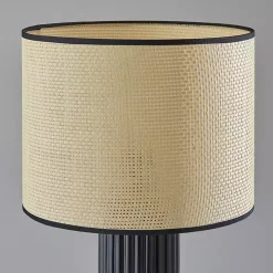 Kirklands Home Black Ribbed Primrose Table Lamp New