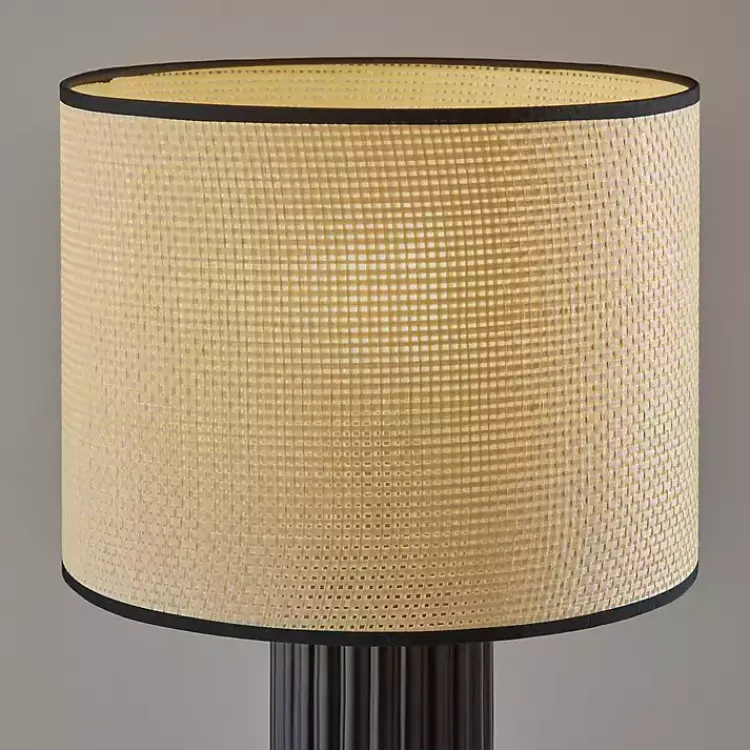 Kirklands Home Black Ribbed Primrose Table Lamp New