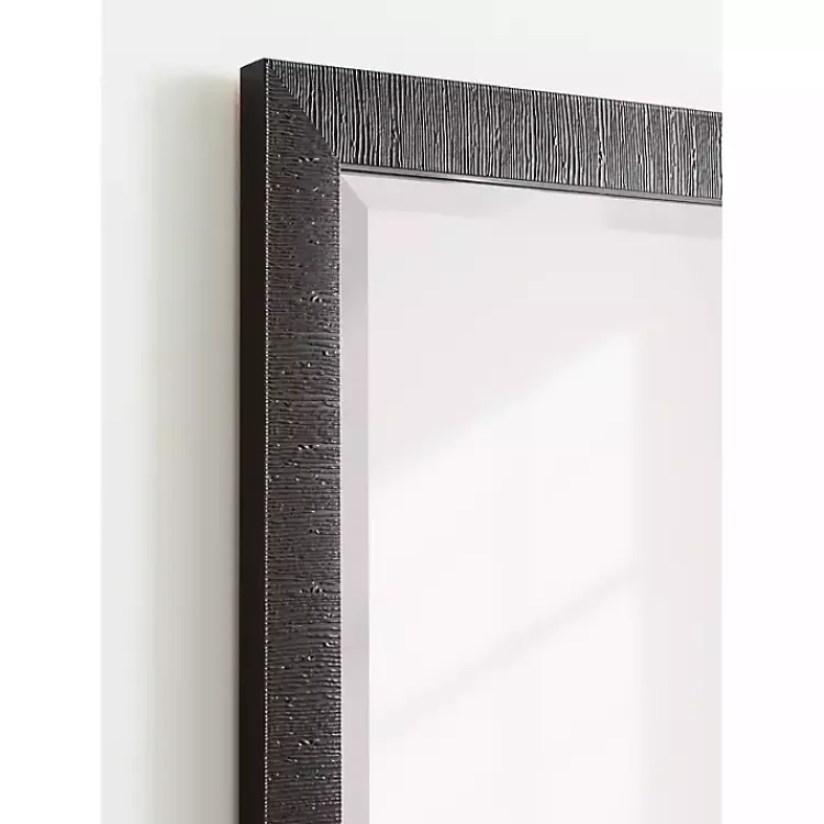 Kirklands Home Black Ribbed Renna Wall Mirror, 24x36 in.