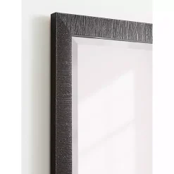 Kirklands Home Black Ribbed Renna Wall Mirror, 20x30 in. New