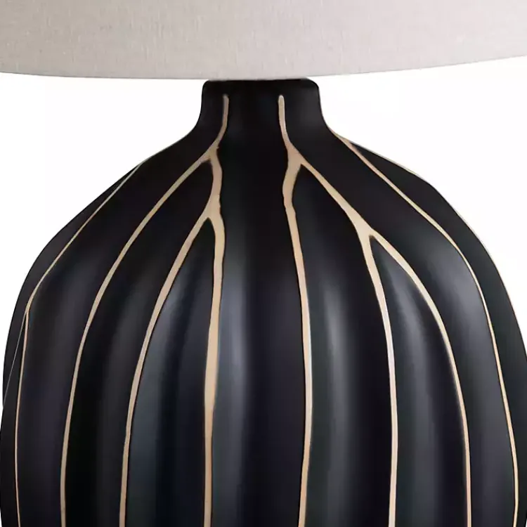 Kirklands Home Black Ridge Ceramic Table Lamp Ivory Outlet