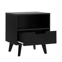 Kirklands Home Riviera Single Drawer Nightstand Black Sale