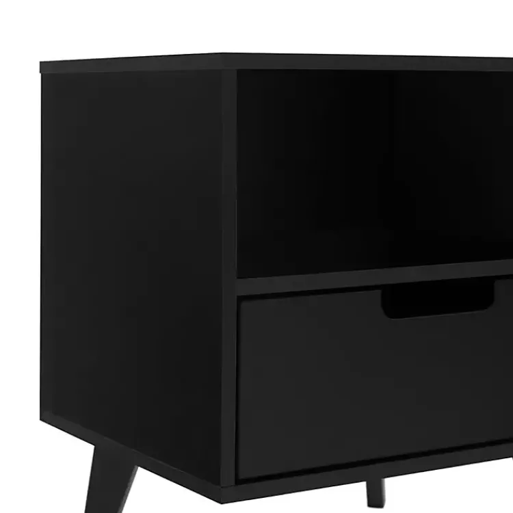Kirklands Home Riviera Single Drawer Nightstand Black Sale