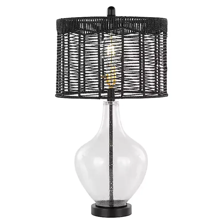 Kirklands Home Rope Jenny Table Lamps, Set of 2 Black New