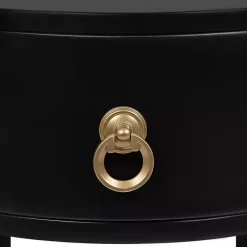Kirklands Home Round Decklyn Accent Table Black