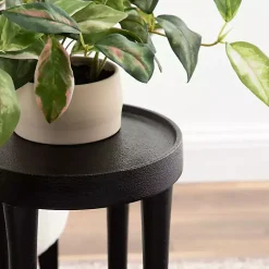 Kirklands Home Round Modern Cocktail Table Black Best