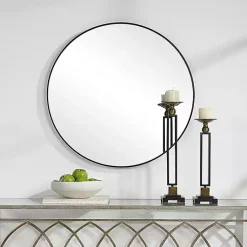 Kirklands Home Black Round Simple Frame Large Wall Mirror Online