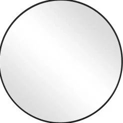 Kirklands Home Round Simple Frame Medium Wall Mirror Black Discount