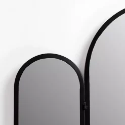Kirklands Home Rounded Edge Trifold Wall Mirror Black Discount