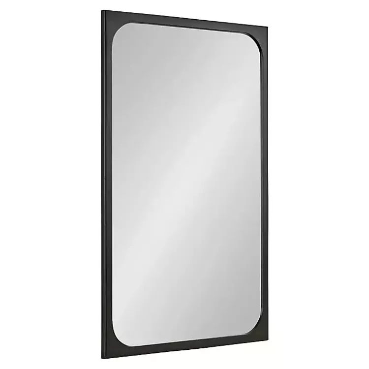 Kirklands Home Rounded Rectangle Wall Mirror Black