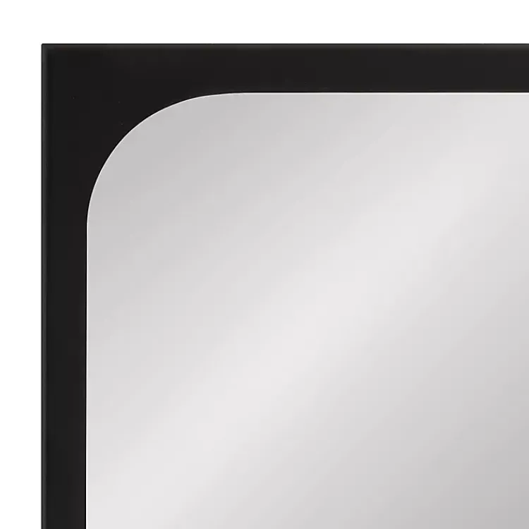 Kirklands Home Rounded Rectangle Wall Mirror Black