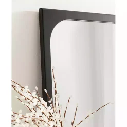 Kirklands Home Rounded Rectangle Wall Mirror Black