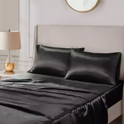 Kirklands Home Satin King 2-pc. Pillow Case Set Black Sale