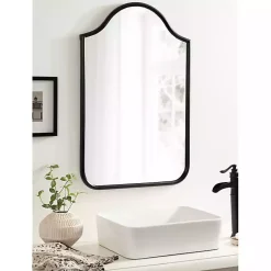 Kirklands Home Scalloped Arch Fellows Wall Mirror Black Discount