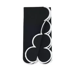 Kirklands Home Scalloped Edge Napkins, Set of 4 Black Online