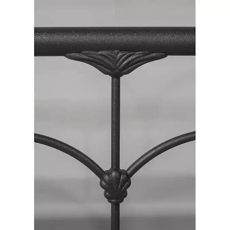 Kirklands Home Scalloped Metal Josie King Headboard Black Clearance