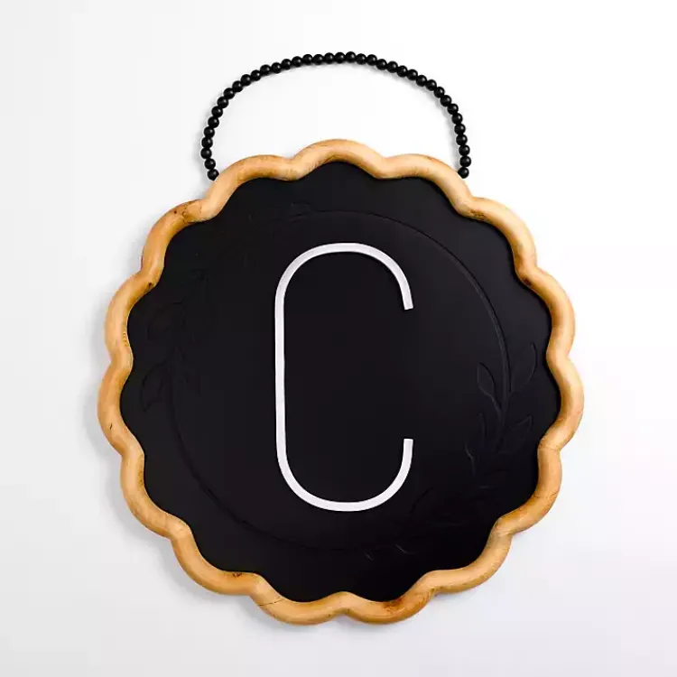 Kirklands Home Black Scalloped Monogram C Wall Plaque Hot
