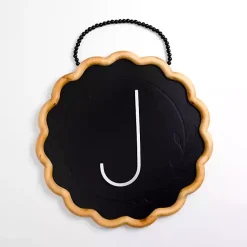 Kirklands Home Black Scalloped Monogram J Wall Plaque Best