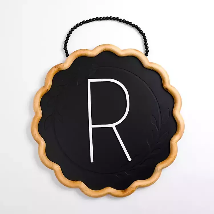 Kirklands Home Black Scalloped Monogram R Wall Plaque Online