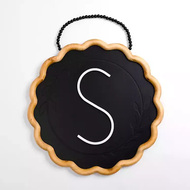 Kirklands Home Black Scalloped Monogram S Wall Plaque Online