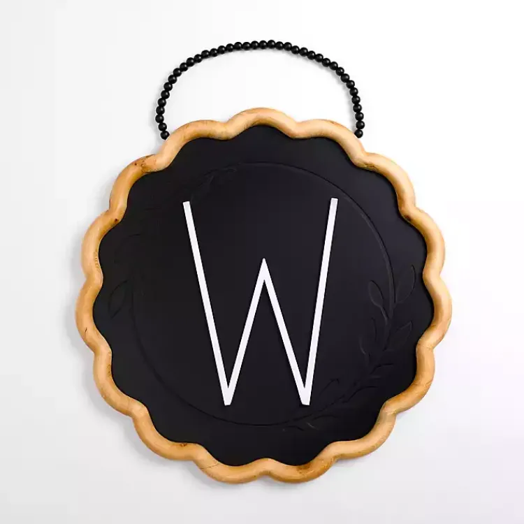 Kirklands Home Black Scalloped Monogram W Wall Plaque Best