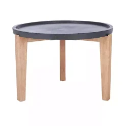 Kirklands Home Sera Outdoor Side Table Black Outlet