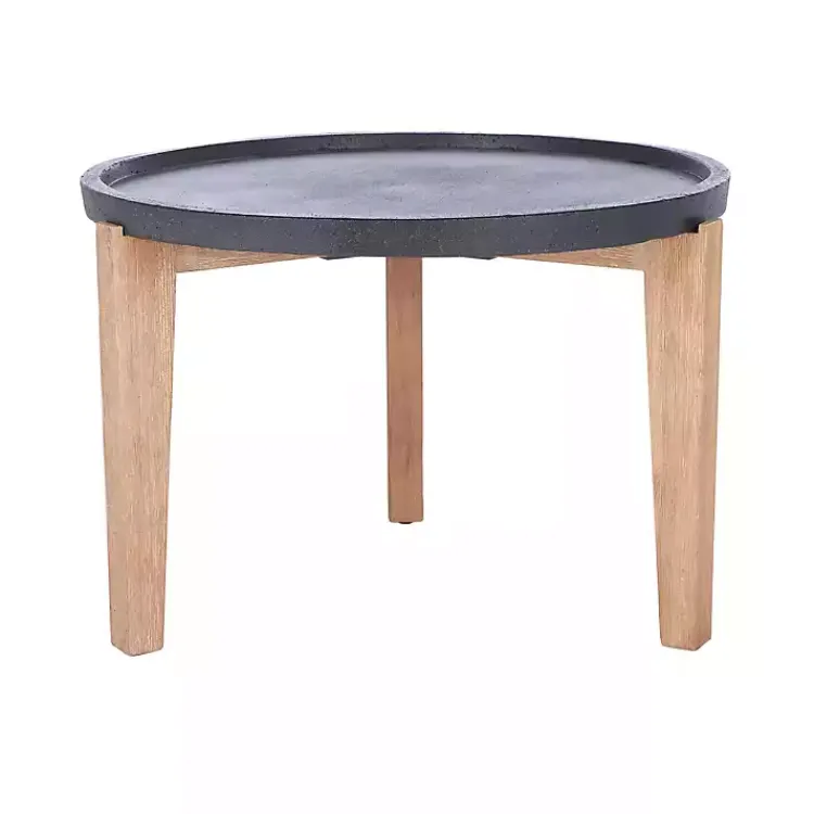 Kirklands Home Sera Outdoor Side Table Black Outlet
