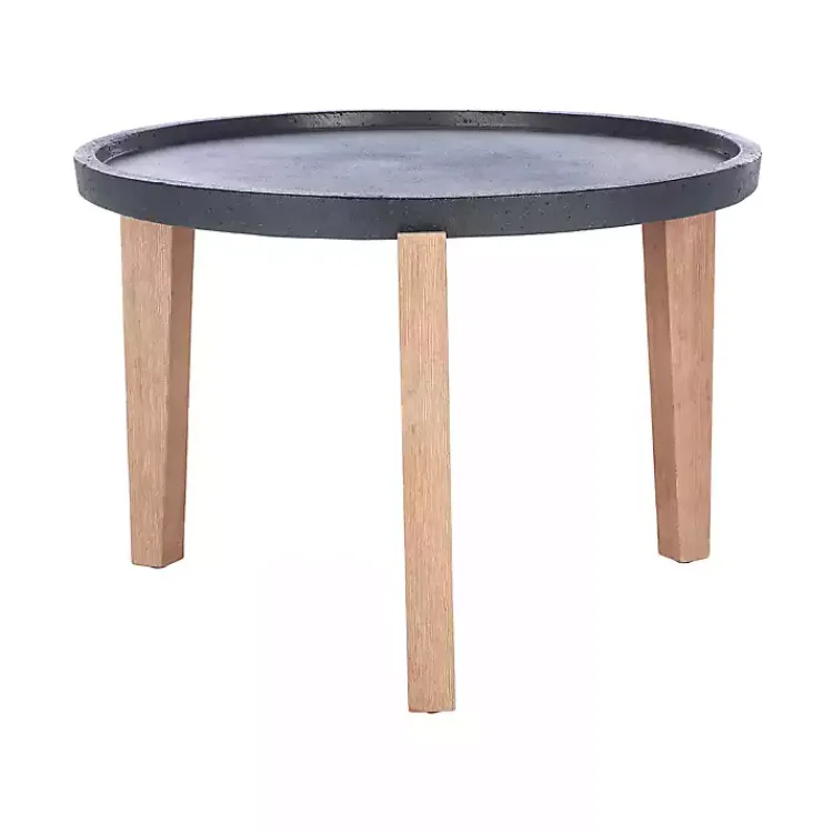 Kirklands Home Sera Outdoor Side Table Black Outlet