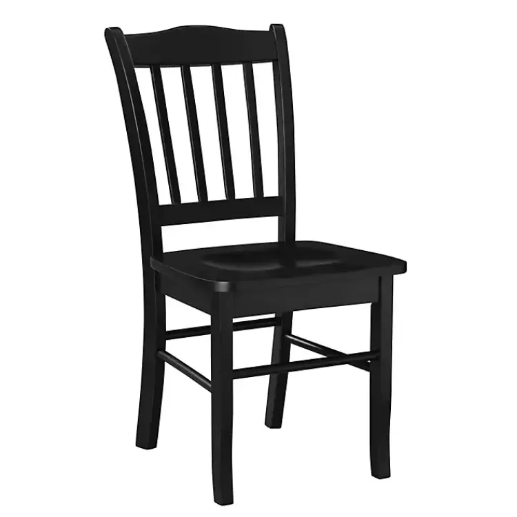 Kirklands Home Shaker Wood Dining Chairs, Set of 2 Black