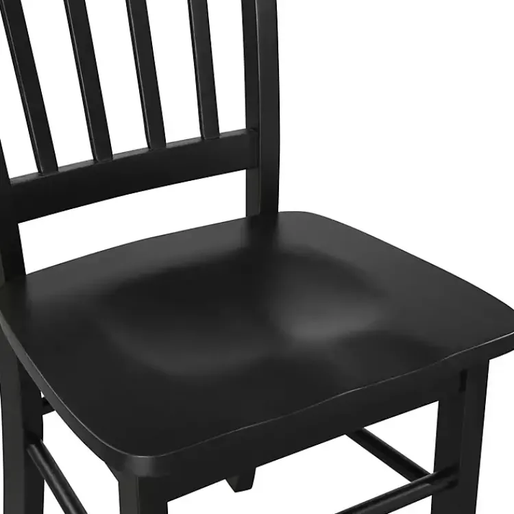 Kirklands Home Shaker Wood Dining Chairs, Set of 2 Black