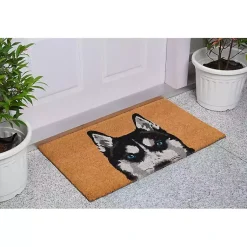 Kirklands Home Black Siberian Husky Doormat Discount