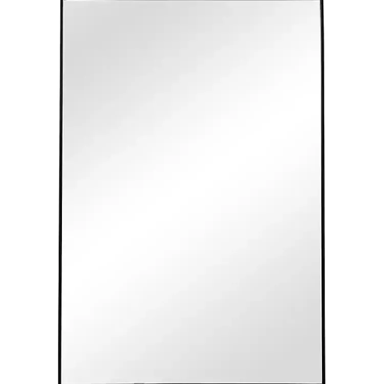 Kirklands Home Simple Frame Rectangle Wall Mirror Black Discount