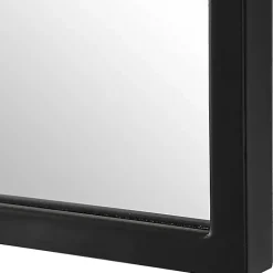 Kirklands Home Black Simple Round Top Wall Mirror Outlet