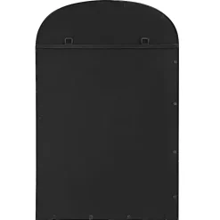Kirklands Home Black Simple Round Top Wall Mirror Outlet