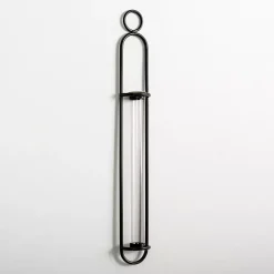 Kirklands Home Black Singular Glass Wall Budvase New