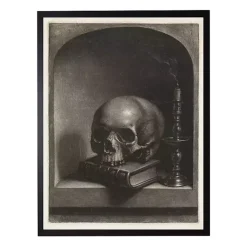 Halloween>Kirklands Home Black Skull Halloween Wall Plaque