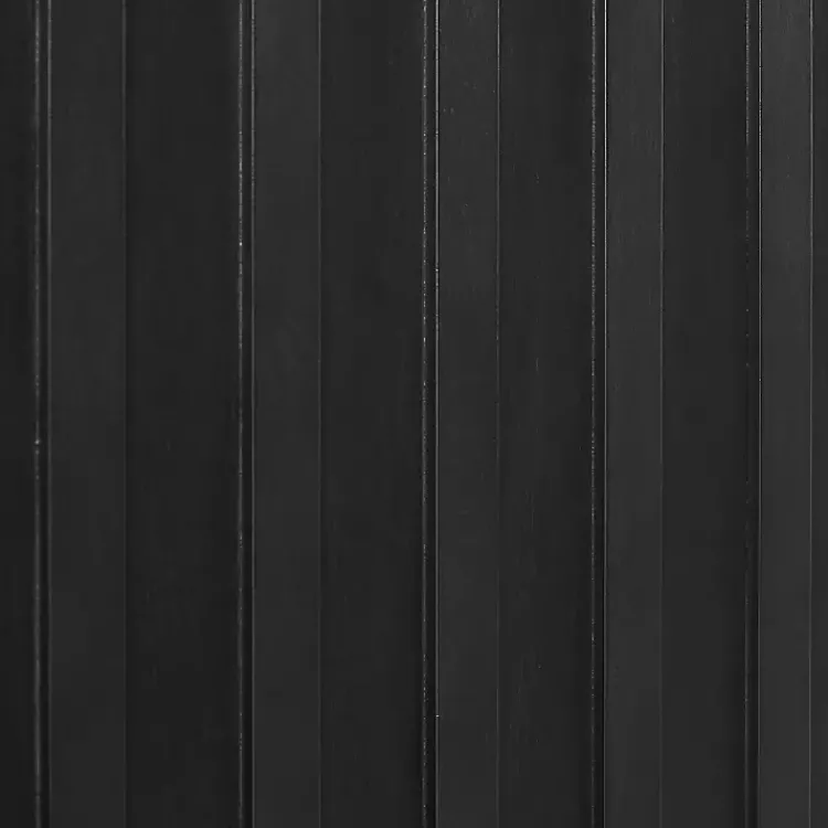 Kirklands Home Slatted Sliding Door Sideboard Black Clearance