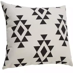 Kirklands Home Black Southwestern Geometric Outdoor Pillow Clearance