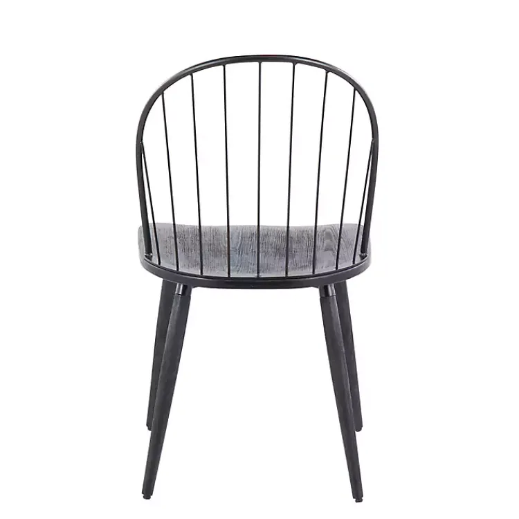 Kirklands Home Spindle High Back Dining Chairs, Set of 2 Black
