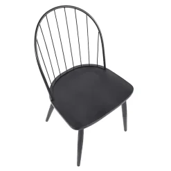 Kirklands Home Spindle High Back Dining Chairs, Set of 2 Black