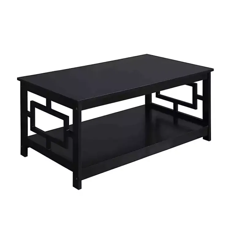 Kirklands Home Square Cut-Out Sides Coffee Table Black Sale