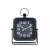 Decorative Accents>Kirklands Home Black Square Metal Tabletop Clock