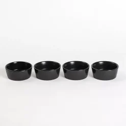 Kirklands Home Stoneware Appetizer Bowls, Set of 4 Black Hot