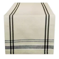 Kirklands Home Stripe French Table Runner Black Hot
